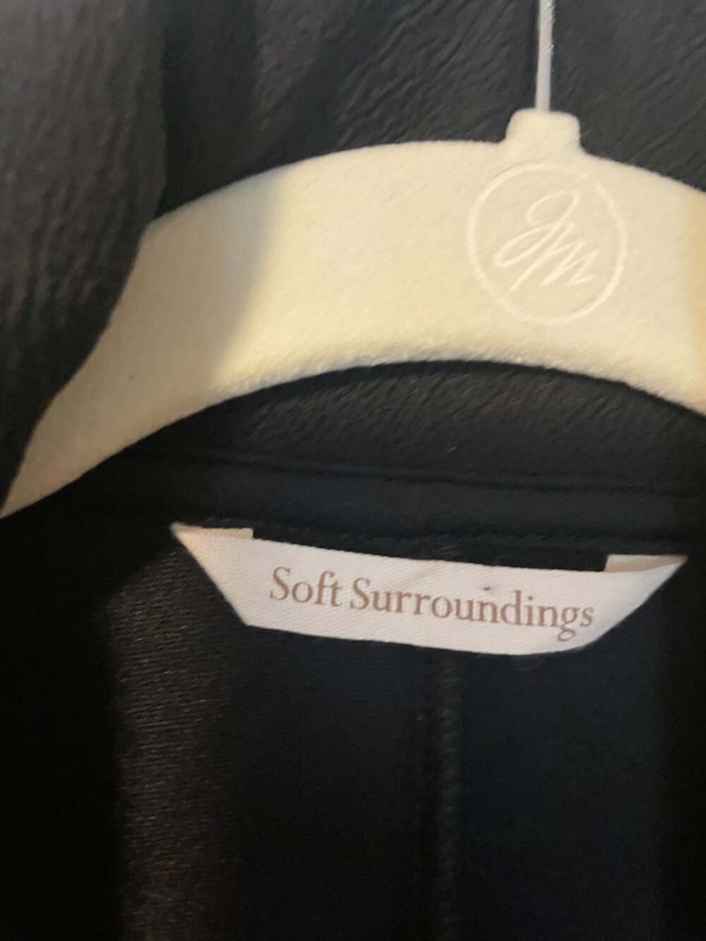 Soft Surroundings La Parisian Black Embroidered Blazer Art to Wear Collar M - Picture 10 of 11